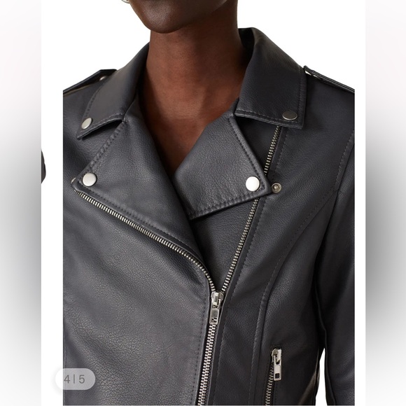 BB Dakota Black Faux Leather Jacket - Picture 3 of 4